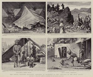 The Indian Frontier Troubles, náčrt incidentů tažení v údolí Swat
